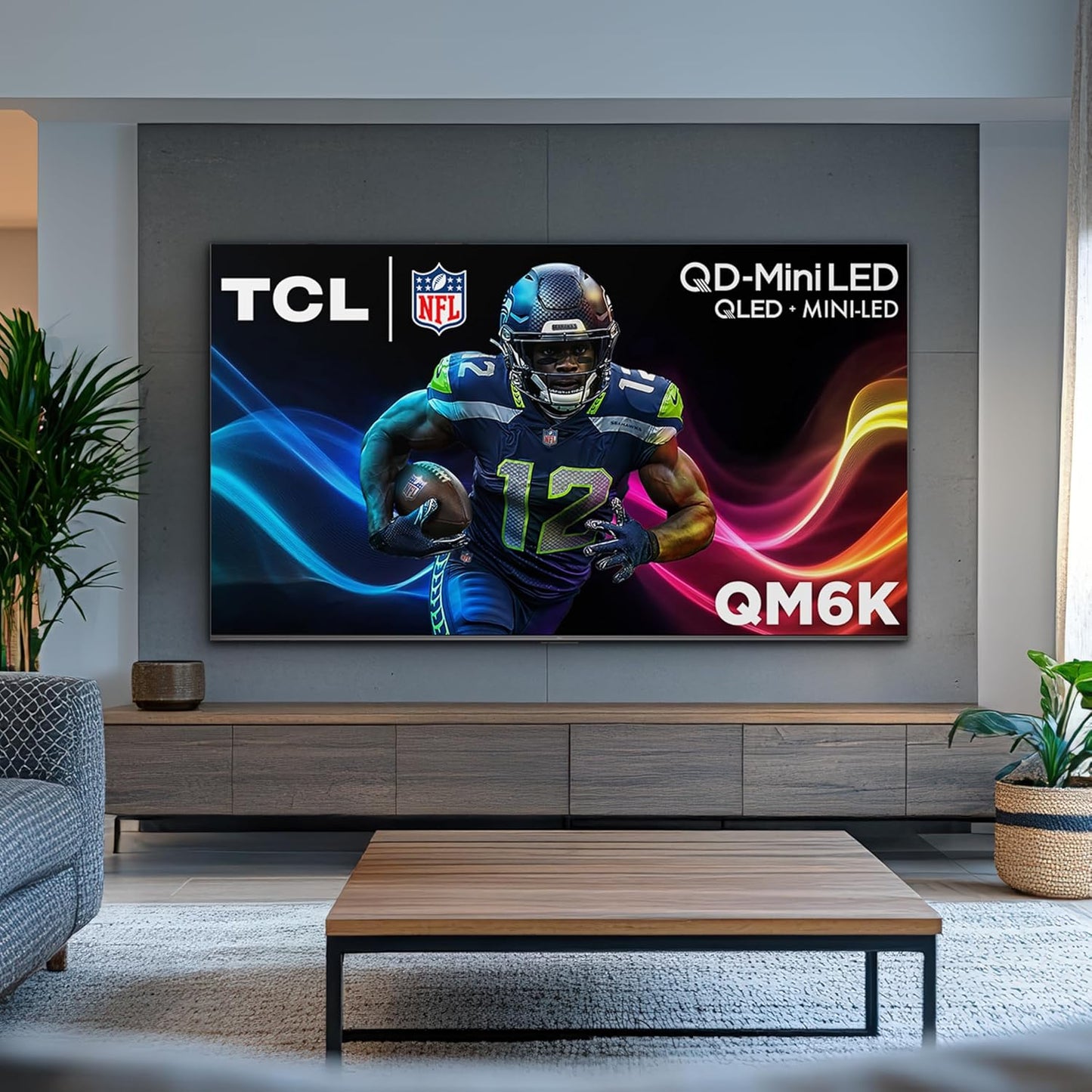 TCL QM6K 75" Mini LED QLED 4K Google TV 2025 — Halo Control, 144Hz, Dolby Atmos, Alexa