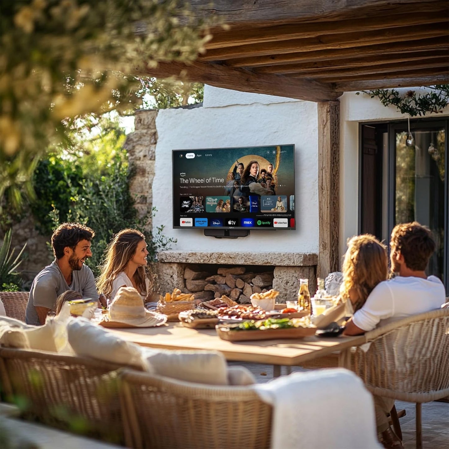 SYLVOX Outdoor Smart TV Patio Series 43" 4K — Google TV, 700 Nits, IP55, Dual Speakers