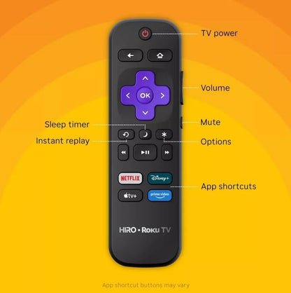 Roku Hiro TV 40" 1080p Full HD Smart TV (Renewed) — Dolby Audio, Wi-Fi, Bluetooth, 3x HDMI