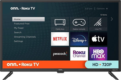 ONN Roku Smart TV LED (Renewed) — 350+ Streaming Channels, Alexa, Google, Apple HomeKit