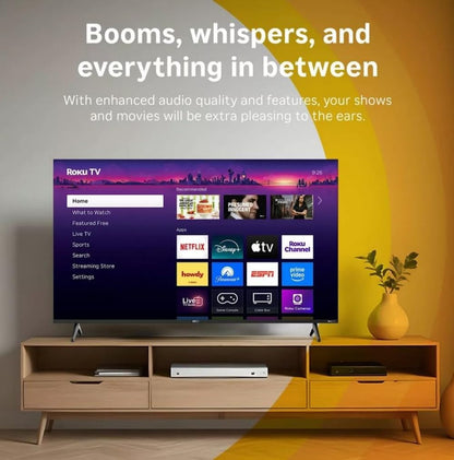 Roku Hiro TV 40" 1080p Full HD Smart TV (Renewed) — Dolby Audio, Wi-Fi, Bluetooth, 3x HDMI