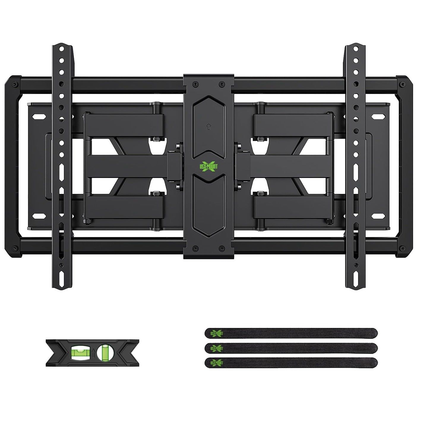 USX MOUNT Full Motion TV Wall Mount for Most 32-70 inch TVs up to 99 lbs, Wall Mount Bracket with Dual Articulating Arms, Swivel, Tilt, Max VESA 400x400mm, TV Mount Fits 12”/16” Wood Studs