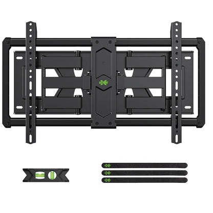 USX MOUNT Full Motion TV Wall Mount for Most 32-70 inch TVs up to 99 lbs, Wall Mount Bracket with Dual Articulating Arms, Swivel, Tilt, Max VESA 400x400mm, TV Mount Fits 12”/16” Wood Studs