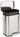 Amazon Basics LARGE Trash Can, 13.2 Gallon (50L), Smudge Resistant Rectangular Bin with Soft-Close Lid, Step Foot Pedal, Removable Inner Bucket, Brushed Stainless Steel, Satin Nickel Finish