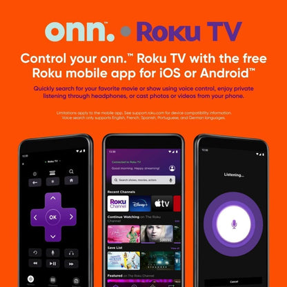 ONN Roku Smart TV LED (Renewed) — 350+ Streaming Channels, Alexa, Google, Apple HomeKit
