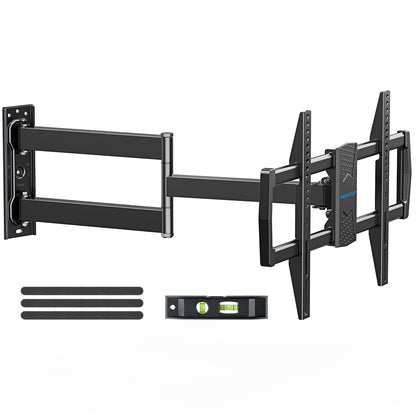 EconoMe TV Wall Mount for Most 32-65 inch Flat Screen/LED/4K TVs, TV Mount with Swivel and Tilt Articulating Dual Arms, Full Motion Wall Mount up to 16” Stud, Max VESA 400X400mm, up to 99lbs