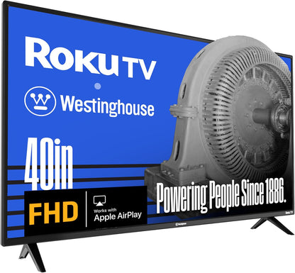 Westinghouse 40" Roku TV 1080p FHD Smart TV — Wi-Fi, Bluetooth, AirPlay, Alexa, Google Assistant