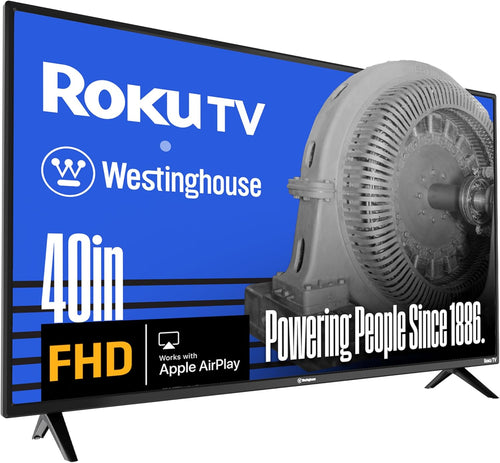 Westinghouse 40" Roku TV 1080p FHD Smart TV — Wi-Fi, Bluetooth, AirPlay, Alexa, Google Assistant