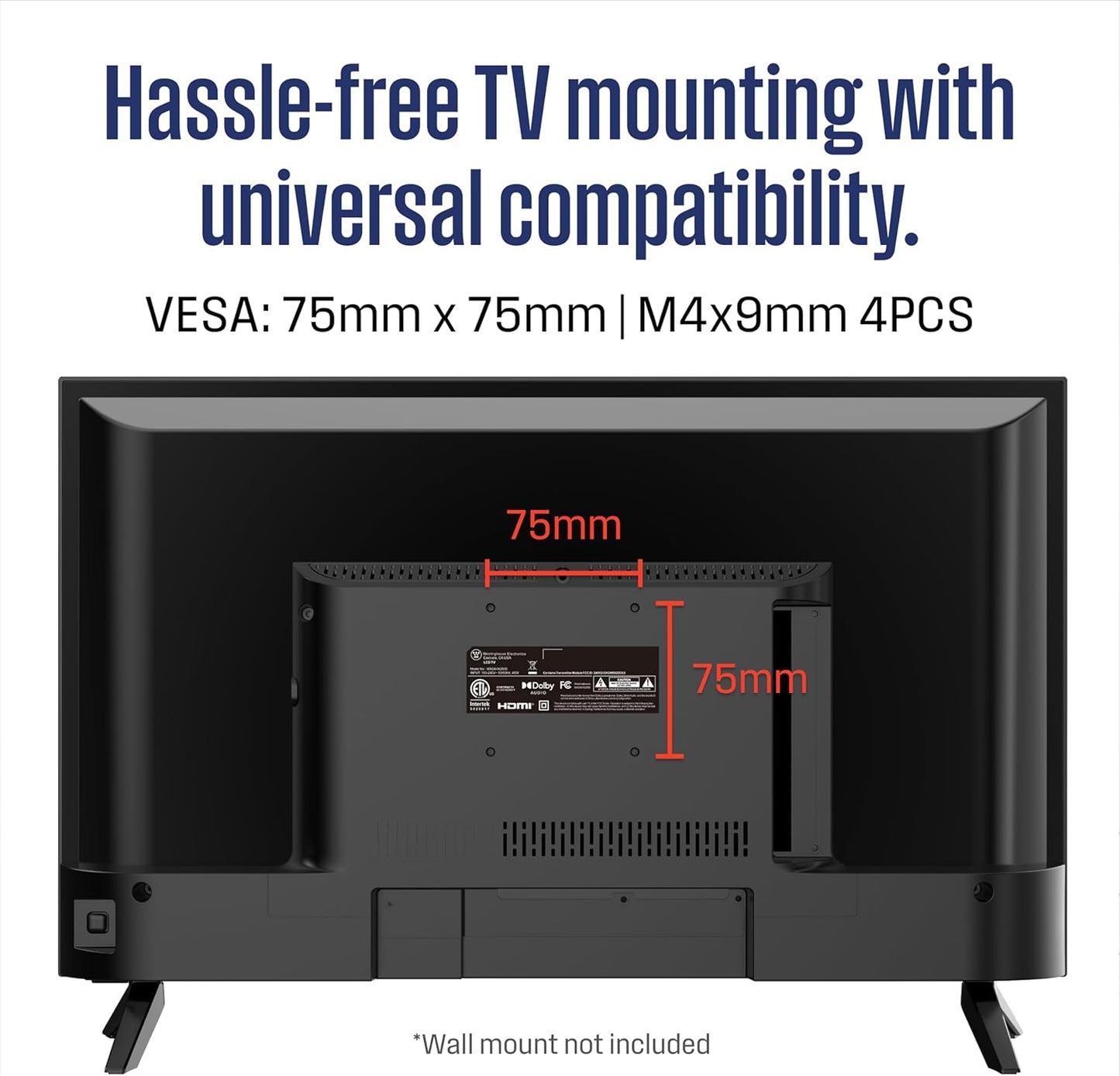 Westinghouse 24" Xumo Smart TV HD — Voice Remote, Dolby Atmos, AirPlay 2, Bluetooth
