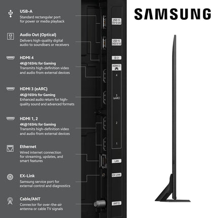 Samsung Neo QLED 4K QN90F 85" Smart TV 2025 — Vision AI, Mini LED, Glare-Free, 165Hz, Alexa