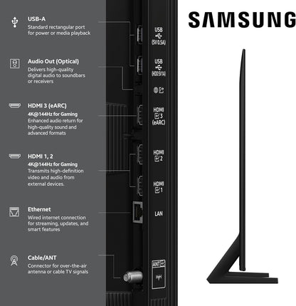 Samsung QLED Q8F 65" 4K Smart TV 2025 — Q4 AI Processor, Quantum Dot, 144Hz, Alexa