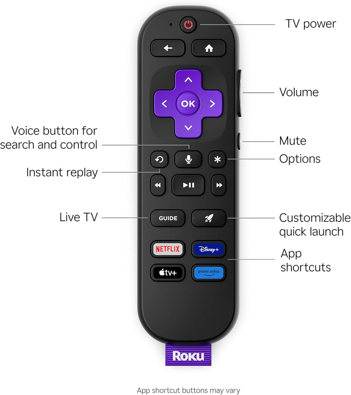 Roku Plus Series 55" 4K QLED Mini-LED Smart TV — Dolby Vision, AirPlay, Alexa, Voice Remote