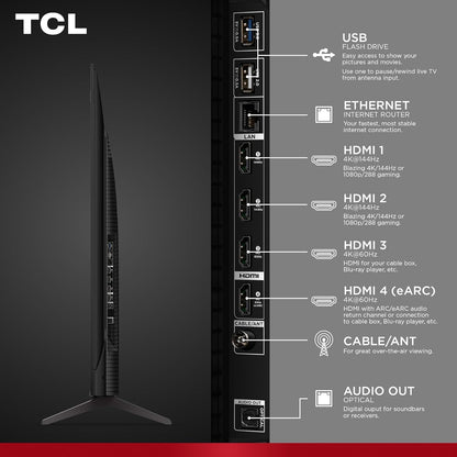 TCL Amazon Exclusive 65 Inch Class T7 Series | 4K QLED HDR Lag-Free Smart Google TV | 65T7, 2025 Model | 120Hz-144Hz High Brightness, Dolby Atmos, Alexa Voice Remote AI Streaming Gaming Television