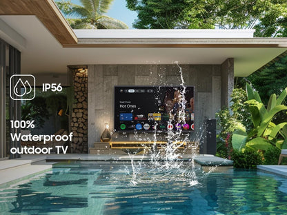 SYLVOX Outdoor TV 4K Weatherproof Smart TV — 1000 Nits, HDR10, IP55, Voice Remote
