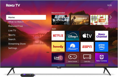 Roku Plus Series 55" 4K QLED Mini-LED Smart TV — Dolby Vision, AirPlay, Alexa, Voice Remote