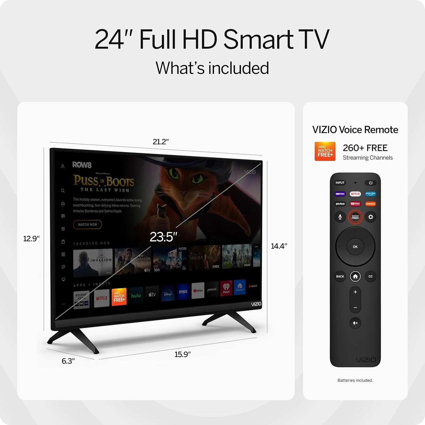 VIZIO D-Series 32" FHD LED Smart TV 2023 — Bluetooth, AMD FreeSync, Alexa