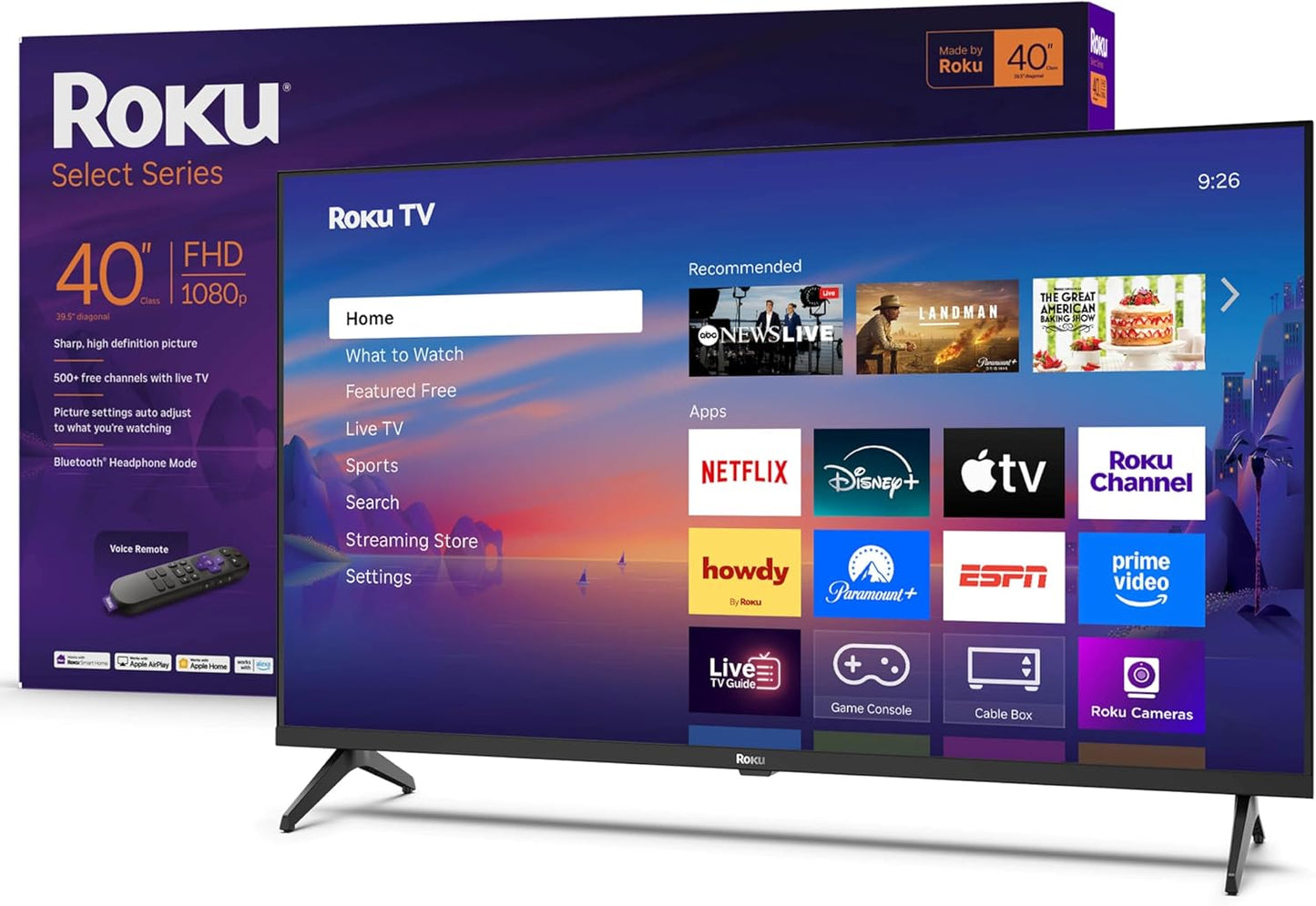 Roku Select Series 40" 1080p Full HD Smart TV — Voice Remote, AirPlay, Alexa