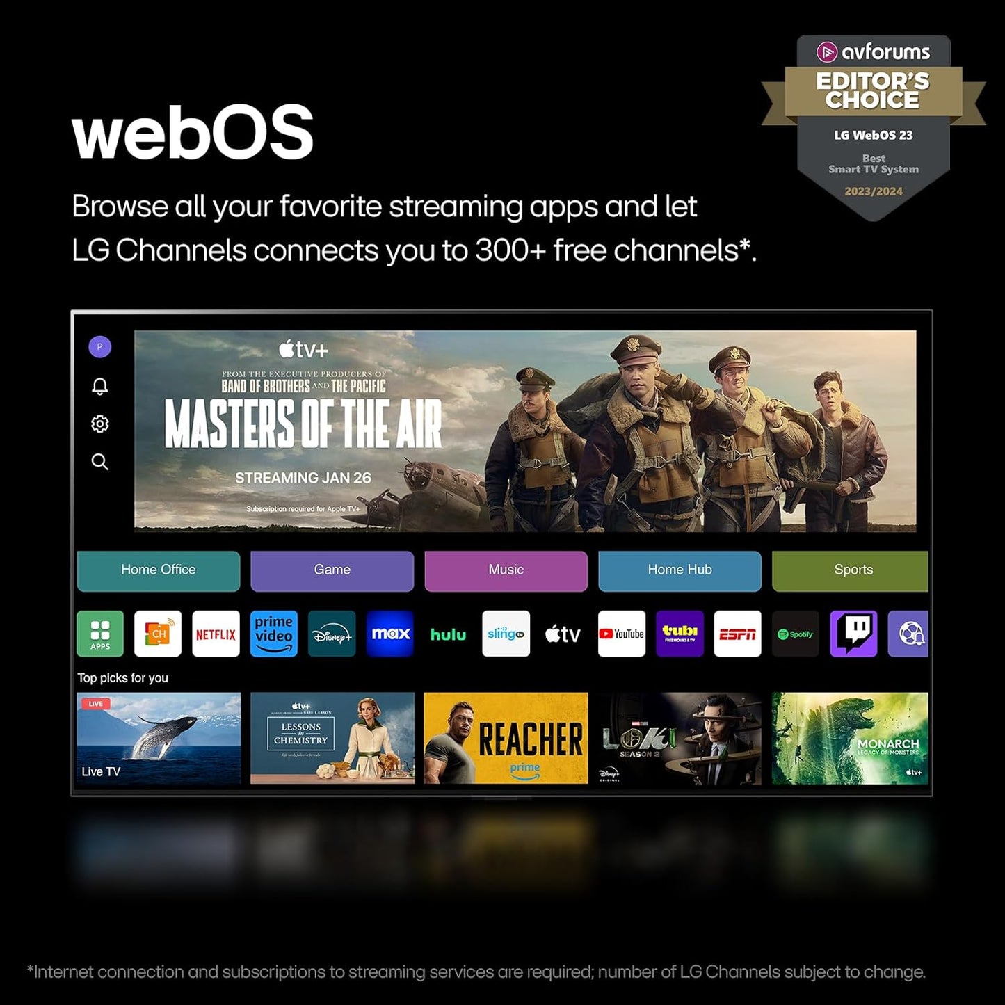 LG OLED evo C4 65" 4K Smart TV 2024 — α9 AI Gen7, Dolby Vision, 144Hz, G-Sync, Alexa