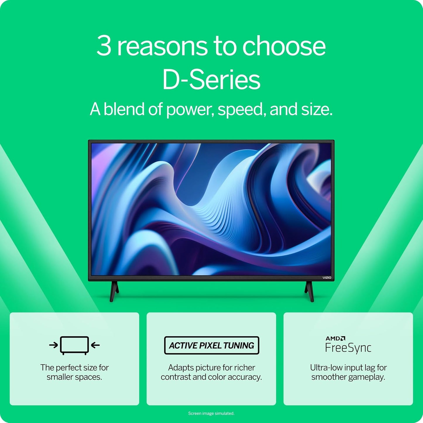 VIZIO D-Series 40" 1080p Full HD Smart TV — AMD FreeSync, AirPlay 2, Chromecast, Alexa