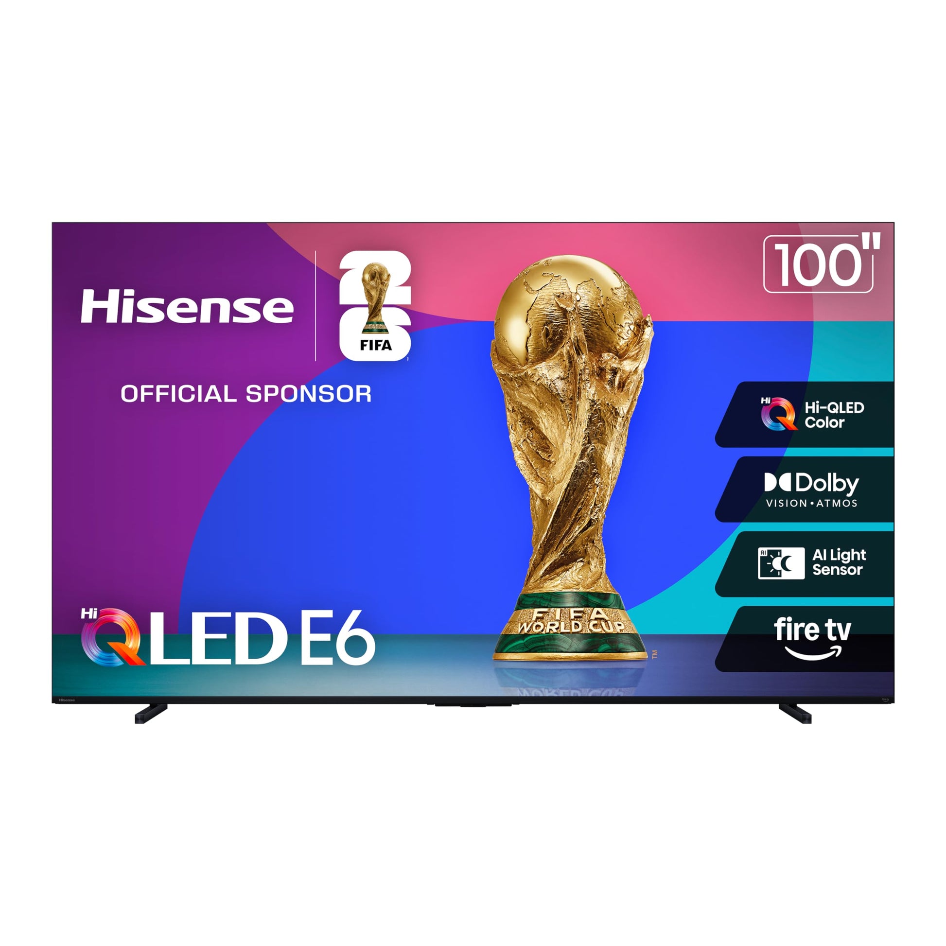 Hisense 55" E6 Cinema Series Hi-QLED 4K UHD Smart Fire TV (55E6QF, 2025 Model) - AI Light Sensor, Dolby Vision · Atmos, Voice Remote with Alexa, Motion Rate 120, HDR 10+ Adaptive, Game Mode Plus