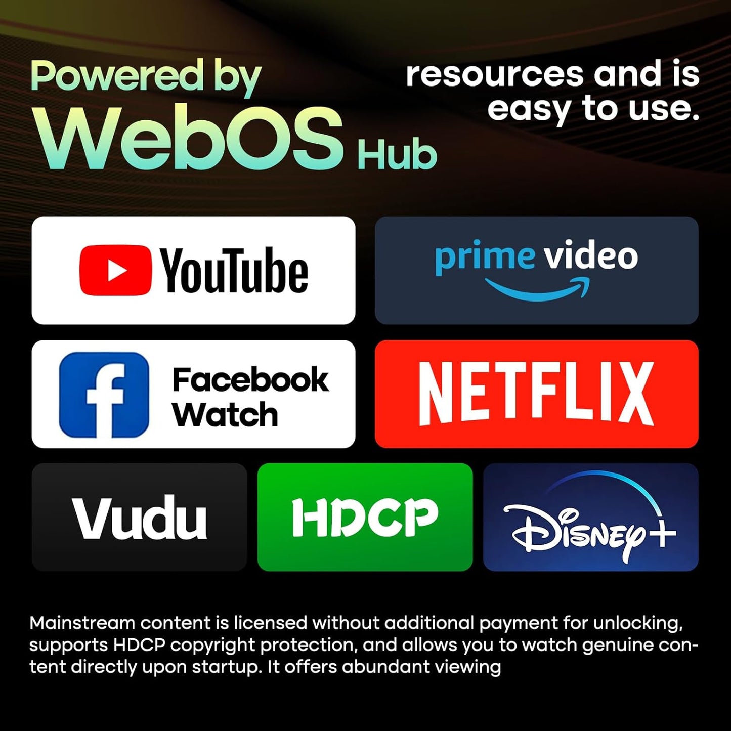 SANSUI 24" Smart WebOS TV — Chromecast, AirPlay, HomeKit, Dolby Atmos, Bluetooth 5.2