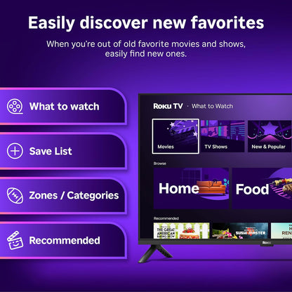 Roku 32" Select Series 1080p Full HD Smart TV — Voice Remote, Wi-Fi, Bluetooth Headphone Mode