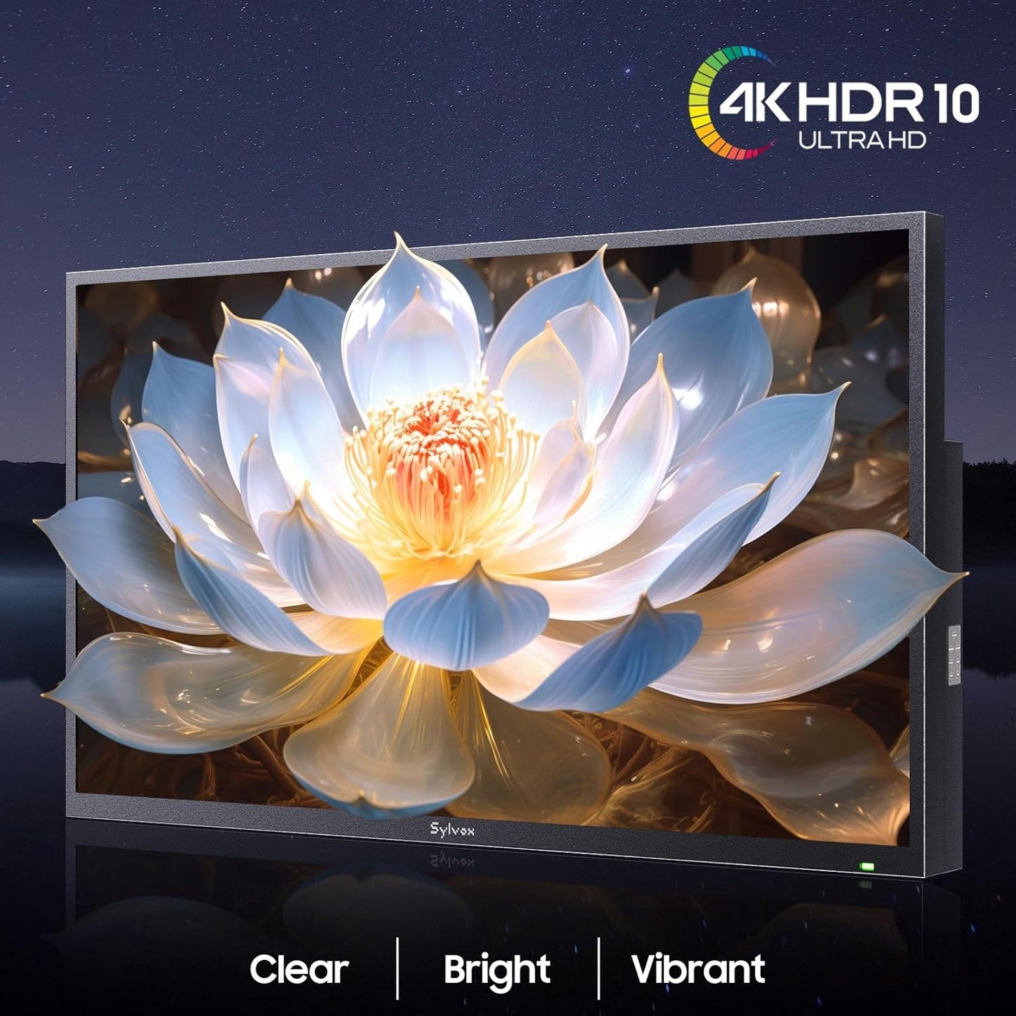 SYLVOX Outdoor TV Deck Pro 3.0 55" 4K — Google TV, 1000 Nits, IP56, Dolby Atmos, Chromecast