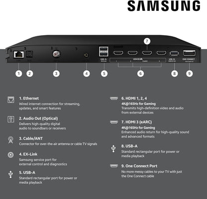Samsung OLED S95F 65" 4K Glare-Free Smart TV 2025 — NQ4 AI Gen3, HDR Pro, 165Hz, Alexa