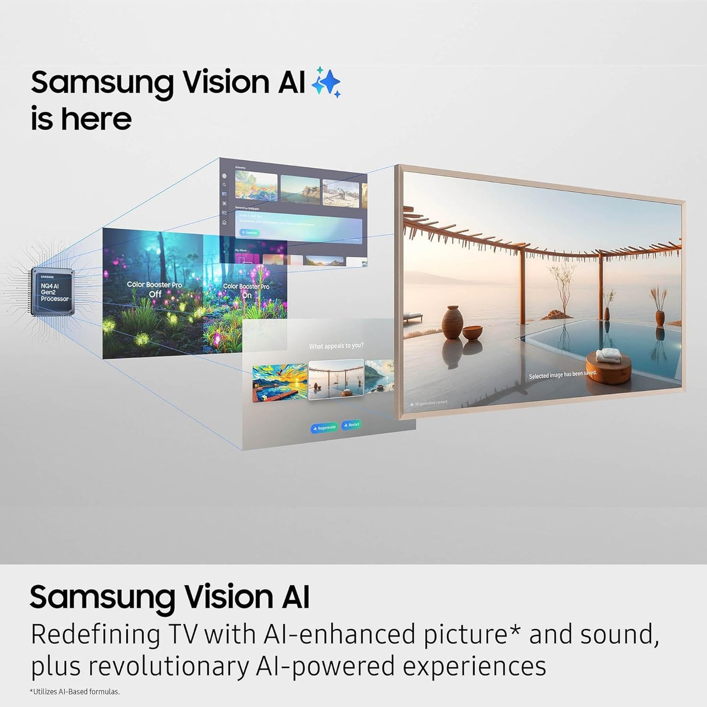 Samsung The Frame Pro 65" 4K Neo QLED Smart TV 2025 — Art Mode, NQ4 AI Gen3, 144Hz, Alexa