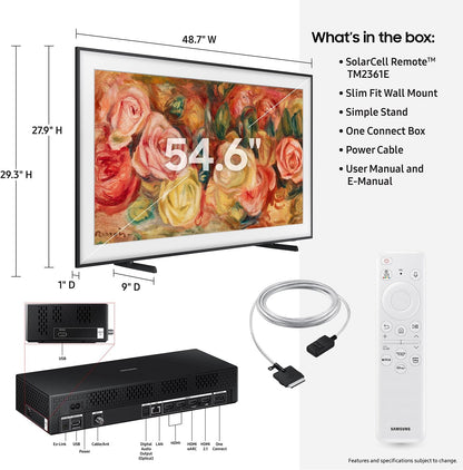 Samsung The Frame 55" QLED 4K Smart TV 2024 — Art Mode, Pantone Validated, Dolby Atmos, Alexa