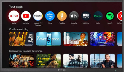 SYLVOX Outdoor TV Deck Pro 3.0 55" 4K — Google TV, 1000 Nits, IP56, Dolby Atmos, Chromecast