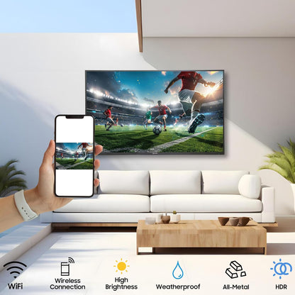 SYLVOX Outdoor Smart TV Patio Series 43" 4K — Google TV, 700 Nits, IP55, Dual Speakers