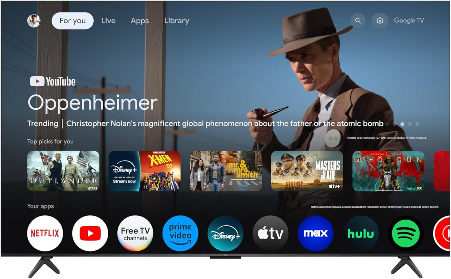TCL QM6K 75" Mini LED QLED 4K Google TV 2025 — Halo Control, 144Hz, Dolby Atmos, Alexa