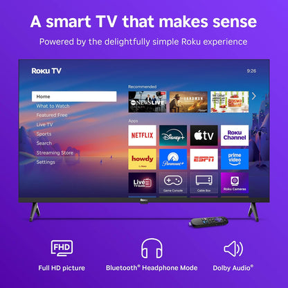 Roku Select Series 40" 1080p Full HD Smart TV — Voice Remote, AirPlay, Alexa
