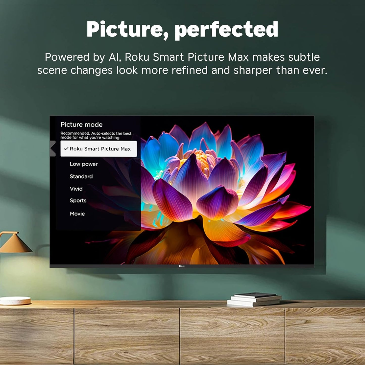 Roku Plus Series 55" 4K QLED Mini-LED Smart TV — Dolby Vision, AirPlay, Alexa, Voice Remote