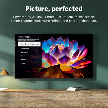 Roku Plus Series 55" 4K QLED Mini-LED Smart TV — Dolby Vision, AirPlay, Alexa, Voice Remote