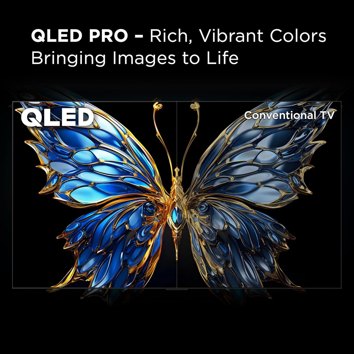 TCL Q65 98" QLED 4K Smart Google TV 2024 — Dolby Vision, 144Hz VRR, AIPQ PRO, Dolby Atmos