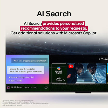 LG QNED85A 65" QNED evo AI Mini LED 4K Smart TV 2025 — Alpha 8 AI, 120Hz, Filmmaker Mode