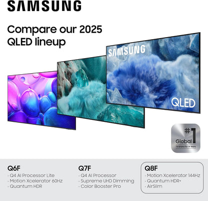 Samsung QLED Q8F 65" 4K Smart TV 2025 — Q4 AI Processor, Quantum Dot, 144Hz, Alexa
