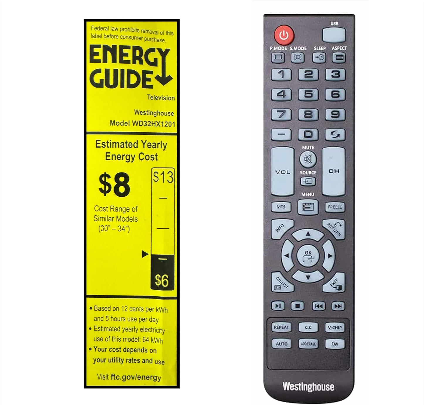Westinghouse 32" HD LED Flat Screen TV — HDMI, USB, Parental Controls, Antenna Ready