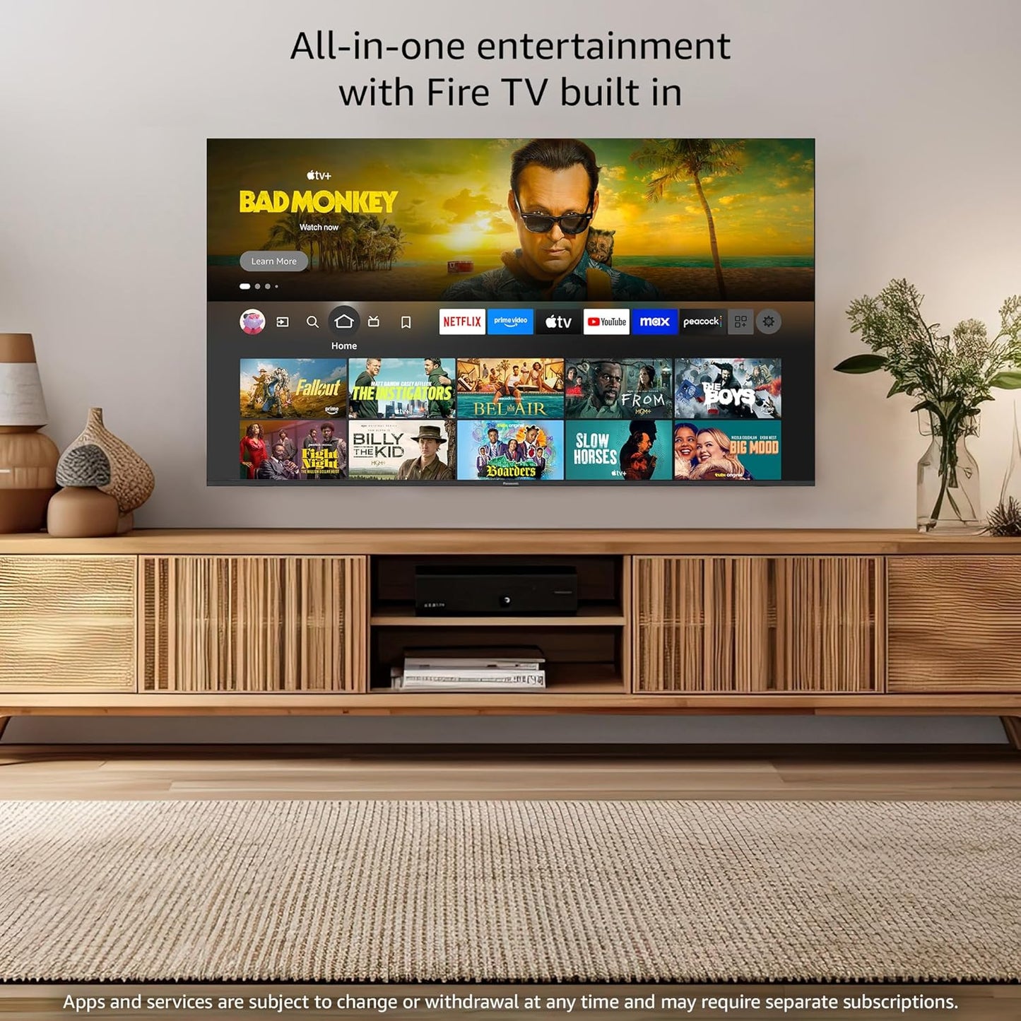 Panasonic W70 50" 4K Smart Fire TV 2025 — HDR10+, Alexa, AirPlay, HDMI 2.1