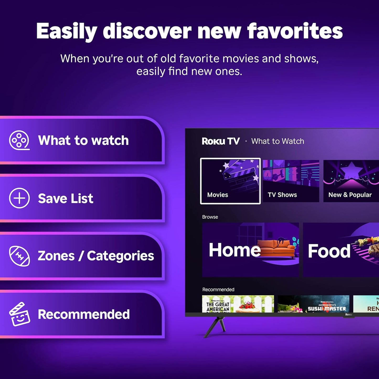 Roku Plus Series 55" 4K QLED Mini-LED Smart TV — Dolby Vision, AirPlay, Alexa, Voice Remote