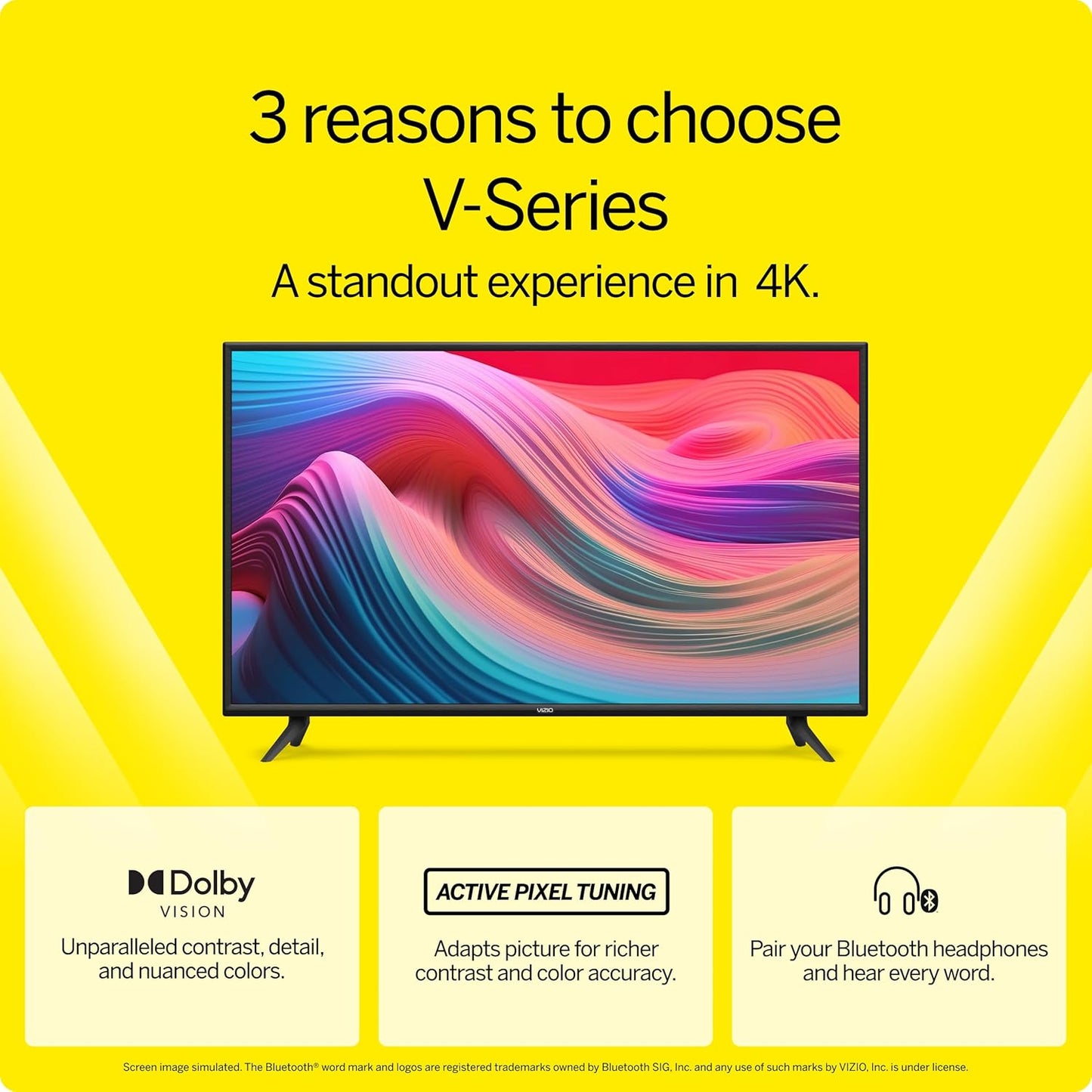 VIZIO V-Series 65" 4K UHD LED Smart TV — Dolby Vision, HDR10+, VRR Gaming, WatchFree+, Alexa