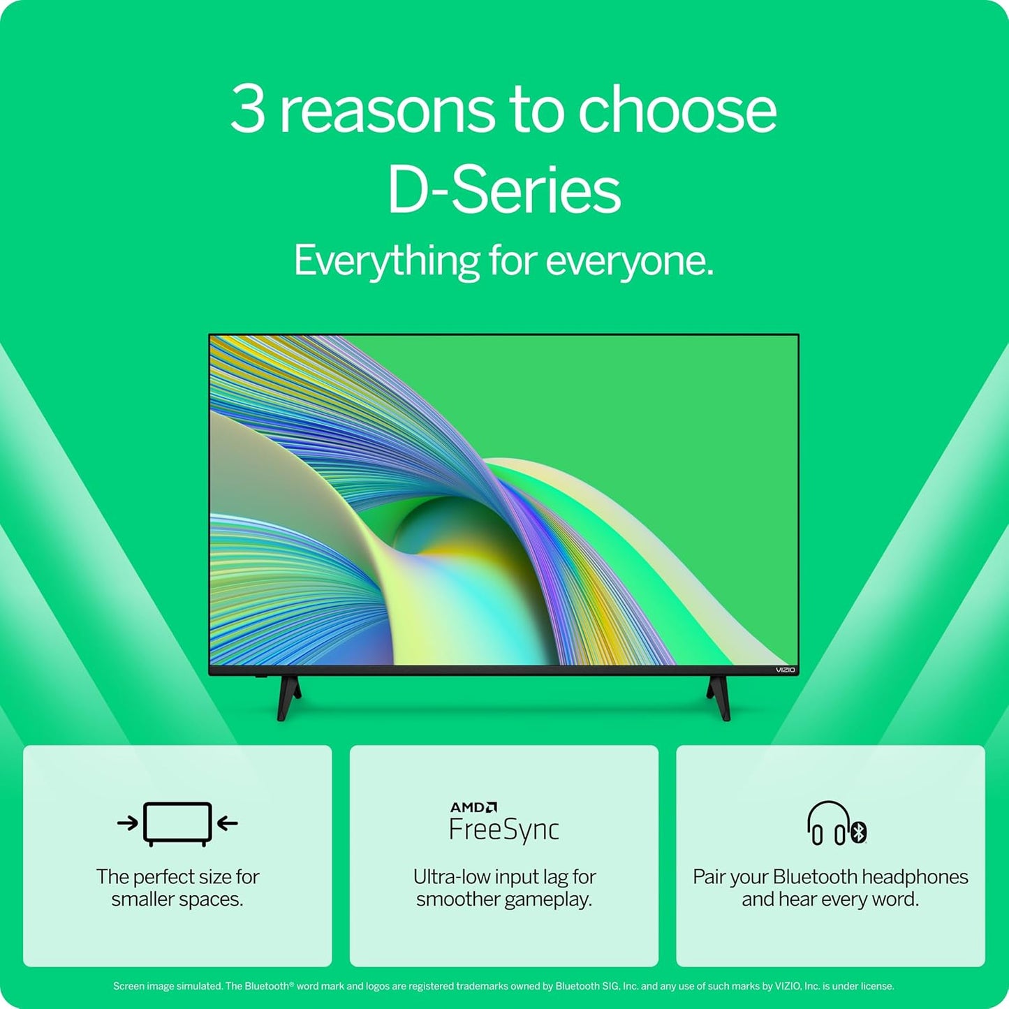 VIZIO D-Series 32" FHD LED Smart TV 2023 — Bluetooth, AMD FreeSync, Alexa