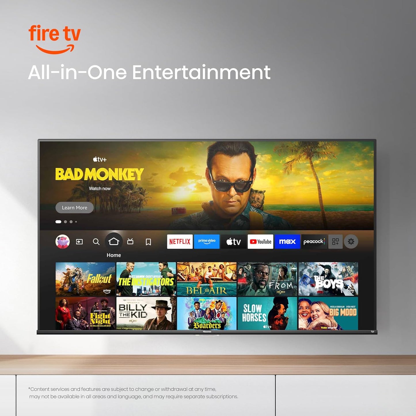 Hisense A7 55" 4K UHD Smart Fire TV 2025 — Dolby Vision, Dolby Atmos, VRR, Alexa