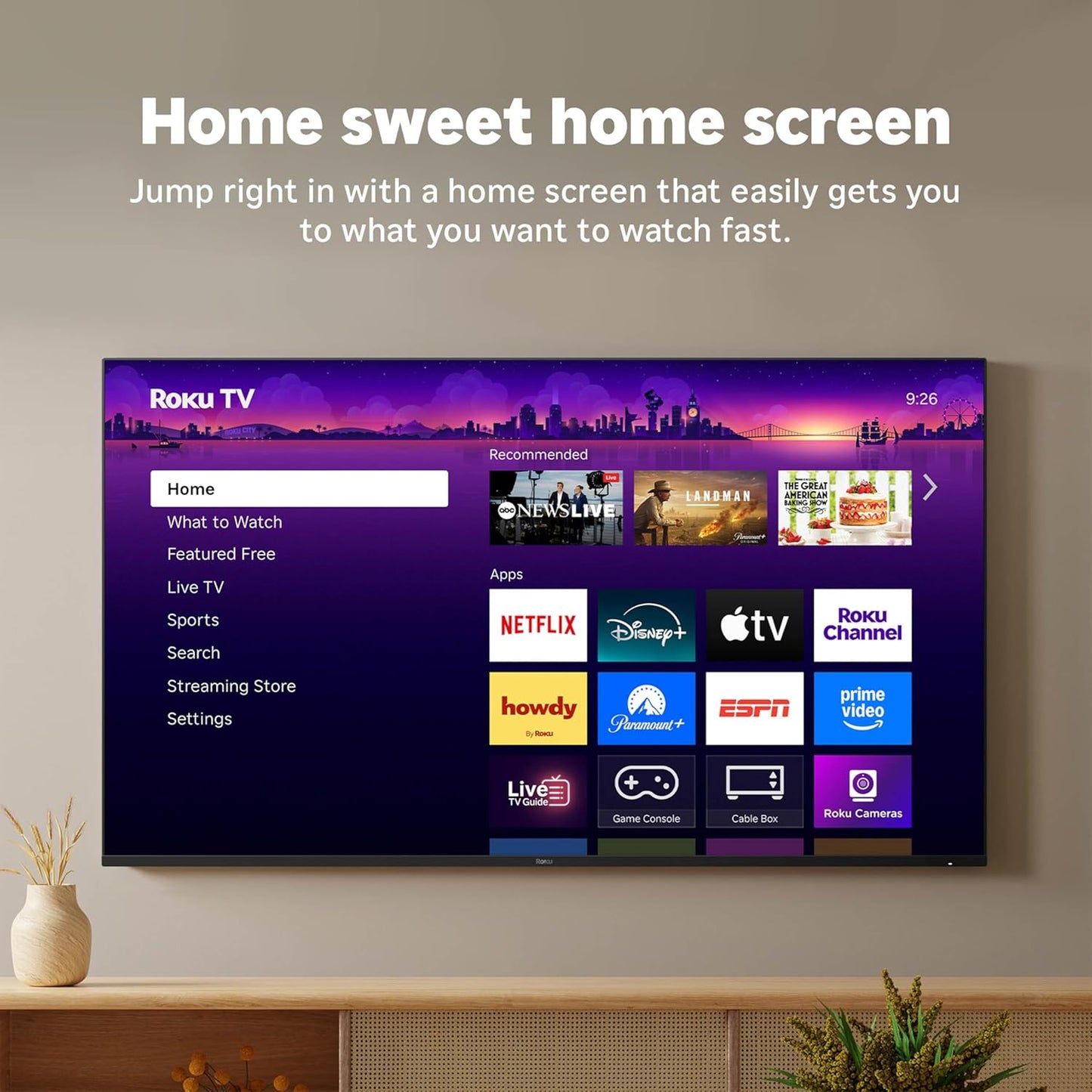 Roku Pro Series 55" Mini-LED 4K QLED Smart TV — Dolby Vision IQ, 120Hz, FreeSync Premium Pro