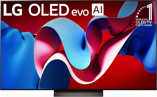 LG OLED evo C4 65" 4K Smart TV 2024 — α9 AI Gen7, Dolby Vision, 144Hz, G-Sync, Alexa