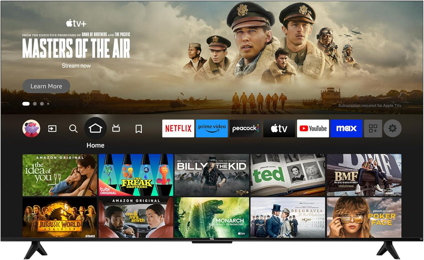 TCL S5 65" 4K LED Smart Fire TV — Dolby Vision, HDR PRO+, 120Hz VRR, AirPlay 2, Alexa