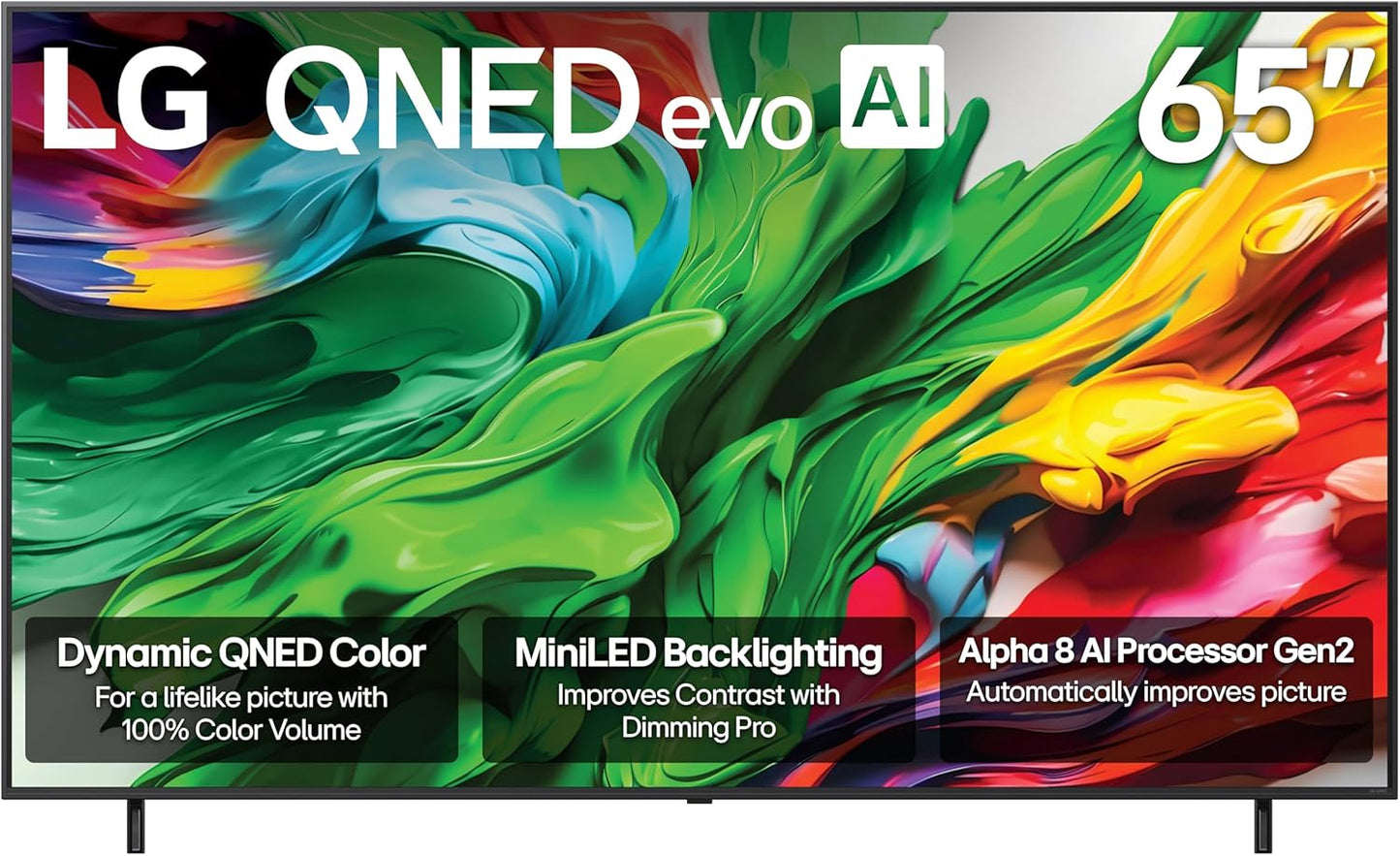 LG QNED85A 65" QNED evo AI Mini LED 4K Smart TV 2025 — Alpha 8 AI, 120Hz, Filmmaker Mode