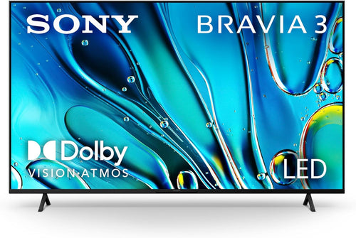 Sony BRAVIA 3 65" 4K LED Smart Google TV — Dolby Vision, Triluminos Pro, PS5 Features, AirPlay 2